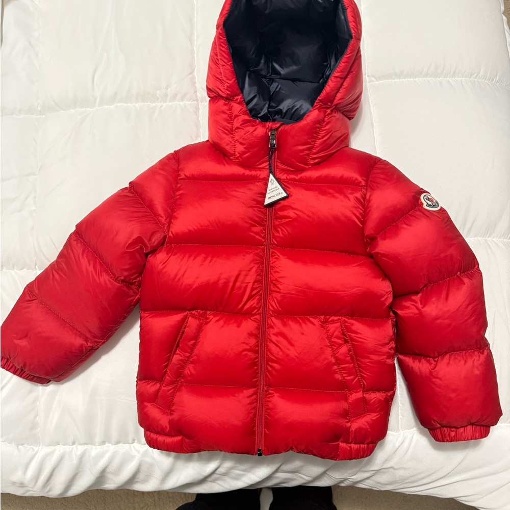 Moncler Vibrant Red Quilted Jacket Boys 3T